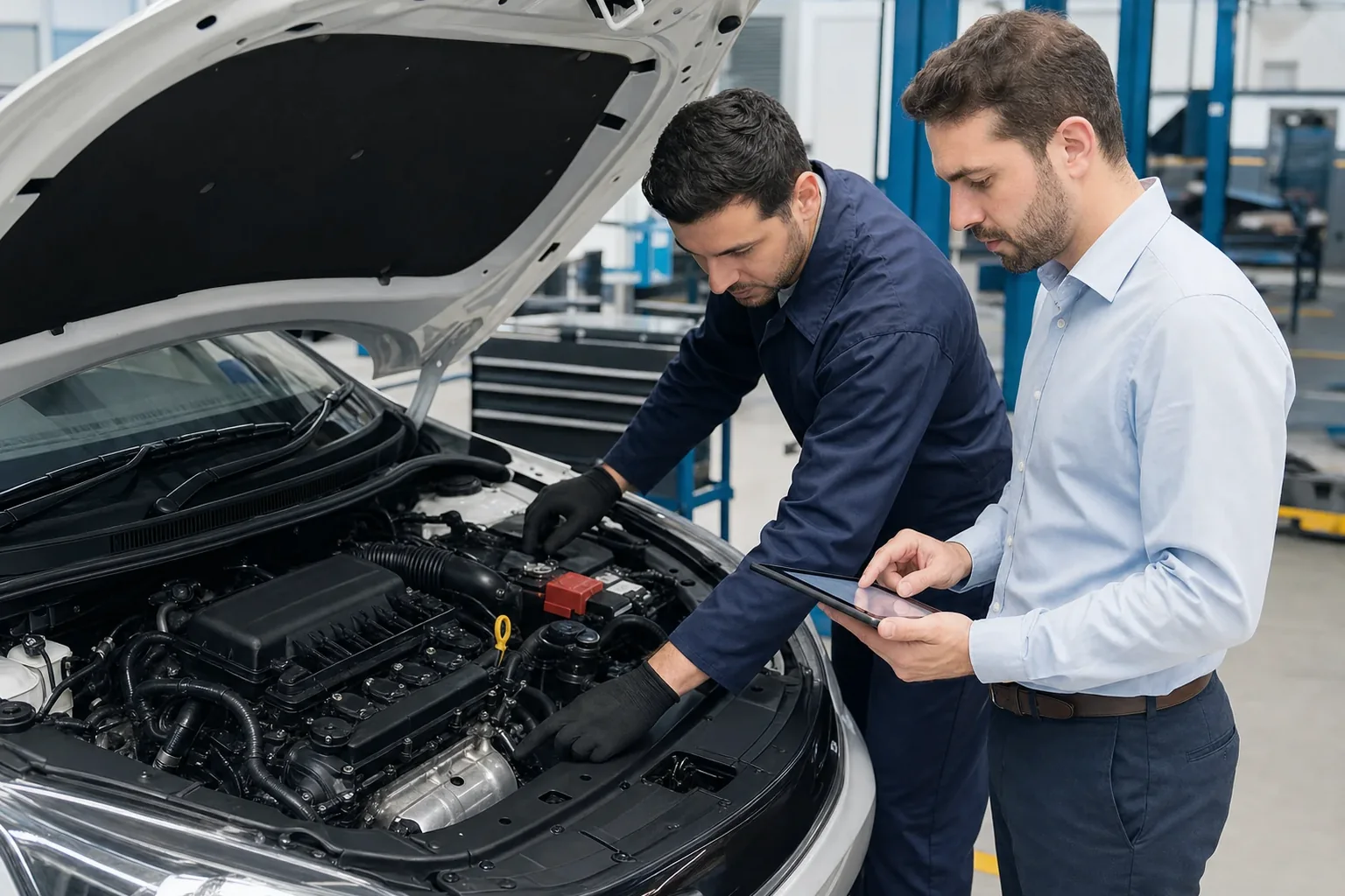 Profissional realizando cadastro de motor de veículo em Formosa.